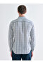 Regular Fit Long Sleeve Plaid Dobby Men's Shirt - 4