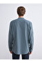 Regular Fit Long Sleeve Poplin Men's Shirt - 4