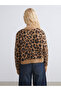 Crew Neck Patterned Women's Knitwear Cardigan - 6