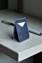 Navy Blue Men's Wallet Genuine Leather Money Clip Vintage Card Holder - 8