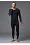 Tutku Men's Black Thermal Thermal Underwear Set with Raised Pattern on the Bottom and Top for Winter