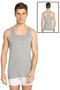 Men's Ribbed Sports Undershirt 1 Piece Gray