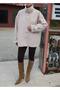 Women's Burumcuk Stuffed Collar Stylish Cashemere Coat - 3