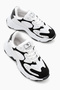 Women's White Black Mesh Comfortable Fit High Sole Lace-Up Sports Shoes - 3
