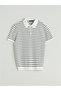 Rmz Gi̇yi̇m Farkiyla Devrik Roba Collar Striped Men's Knitwear T-Shirt - 6