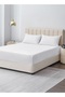 Queen Plain Fitted Elastic Bedsheet with 2 Pillow Cases 180 x 200 Cm (White)