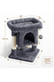 ® Cat Play Set, Sisal Scratching Post, Claw Sharpening Post, Solid Base, Easy Assembly, Gray - 3