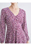 V-Neck Floral Mini Dress (W5) - 3