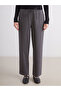 Lcw Grace Anthracite Elastic Waist Patterned Women's Trousers - 3