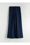 Two Mt Shop Quality Lcw Modest Indigo Denim Straight Wideleg Elastic Waist Wide Leg Women's Jean Pants - 6