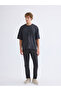 Anthracite Crew Neck Printed Combed Cotton Men's T-Shirt - 2