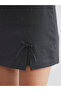 Two Mt Shop Quality Xside Anthracite Polyviscon Plain Mini Women's Shorts Skirt - 4
