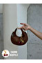 Wanda Model Suede Tan Women's Hand and Shoulder Bag with Charm Gift - 3