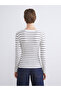 Khaki Crew Neck Striped Women's Bodysuit - 5