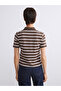 Quality Pieces from Çelebi Store Devrik Roba Collar Striped Women's T-Shirt - 6