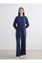 Alita City Lcw Modest Navy Blue Women's Shirt Tunic with a Difference - 2
