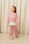 Girl's London Embroidered Ribboned 2-Piece Set - 3266/3265 - 3