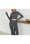 Zipper Detailed Crop-Leggings Diving Sports Suit
