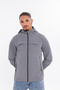 Men's Anthracite Hooded Nova Fabric Stylish Seasonal Water and Windproof Raincoat - 4