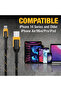 كابل شحن مضفر معزز من Lightning إلى USB بطول 4 أقدام - 8
