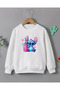 Stitch Printed Long Sleeve T-Shirt for Girls