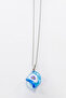 Modern Design Curved Murano Evil Eye Stainless Steel Chain Bijouterie Necklace, Gift Necklace - 3