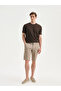 Beige Standard Fit Men's Shorts