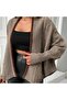 Women's Knitwear Beard Poncho Cardigan - 7