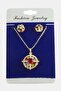 Sepetim Flower Zircon Stone Set Necklace-Colorful - 2