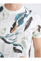 Crew Neck Printed Combed Cotton Men's T-Shirt - 3