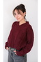 Una Fiaba Women's V-Neck Soft Textured Hair Knit Sweater - 8