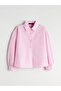 Pink Basic Long Sleeve Girl's Shirt