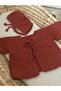 Knitwear Front-Tied Cardigan Set Baby Tile - 3