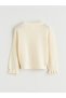 Özmarka New Season Girls' Lace-Like Knit Knitwear Singlet and Cardigan - 4