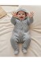 Winter Knitwear Baby Romper, Welsoft Inside, Buttoned, Hooded, Thick Plush Romper for 3-6-9-12 Months