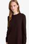 New Season Regular Fit Crew Neck Slit Basic Plain Long Sleeve Tunic