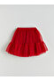 Red Girl's Tutu Skirt with Elastic Waist - 4