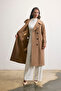 Belted Long Cashmere Trench Camel Coat - 6