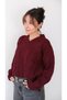 Una Fiaba Women's V-Neck Soft Textured Hair Knit Sweater - 3