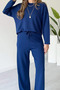 Women's Crew Neck Long Sleeve Modal Set 1109 - 3