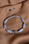 Certified Chalcedony-Hematite Natural Stone Macrame Adjustable Bracelet with Zircon Apparatus - 2