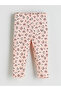 Ecru Crew Neck Floral Patterned Baby Girl Blouse and Leggings 2-Piece Set - 5