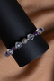 Certified Crystal Quartz-Amethyst-Hematite Natural Stone Macrame Adjustable Bracelet with Zircon Apparatus - 5