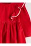 Özmarka New Season Crew Neck Velvet Girls' Dress - 5
