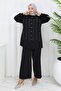 Stone Detailed Suit Black 19266 - 3