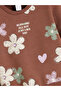 Crew Neck Floral Girl's Sweatshirt - 4