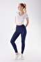 490 Navy Blue Color Recovery and Extra Stretch Effect Normal Waist Leggings