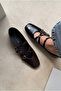 Women's Ballet Flats Brown Patent Leather - 5
