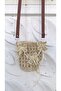 Straw Color Paper String Knitted Flower Bag - 2