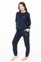 U.S. Polo Assn. 20115 Women's Long Sleeve Crew Neck Cuffed Casual Home Wear-Navy Blue - 2